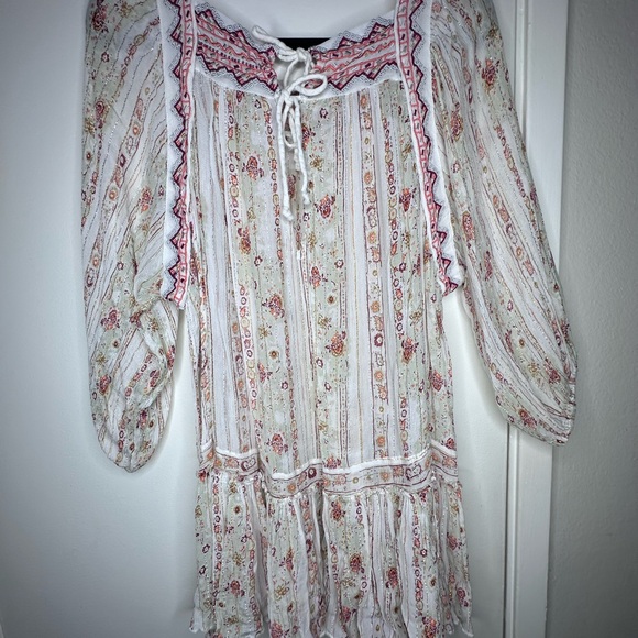 Free People Embroidered Tunic top small dance - Picture 3 of 12